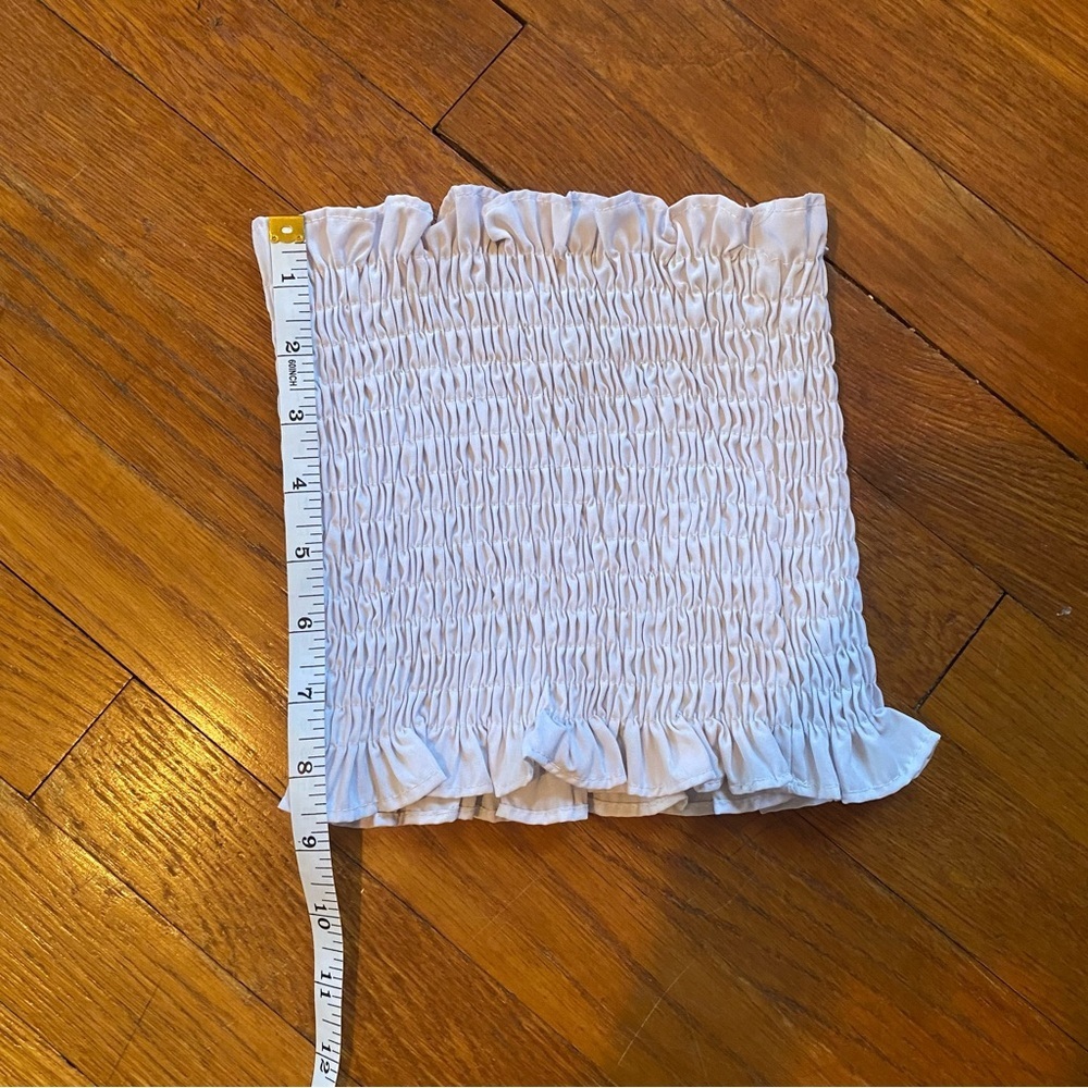White Smocked Tube Top - Picture 5 of 6